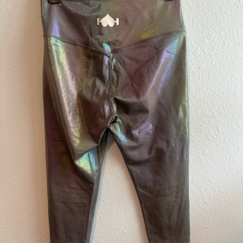 Silver Shimmer Leggings for Activewear